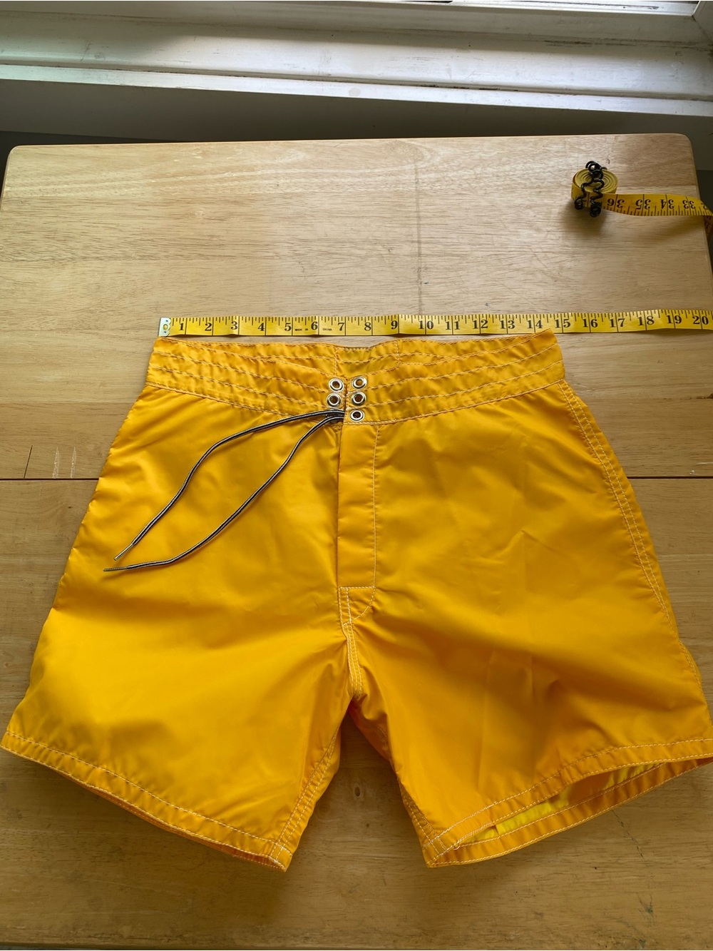 Birdwell Bright Yellow Men's Board Shorts with Lace-Up Front